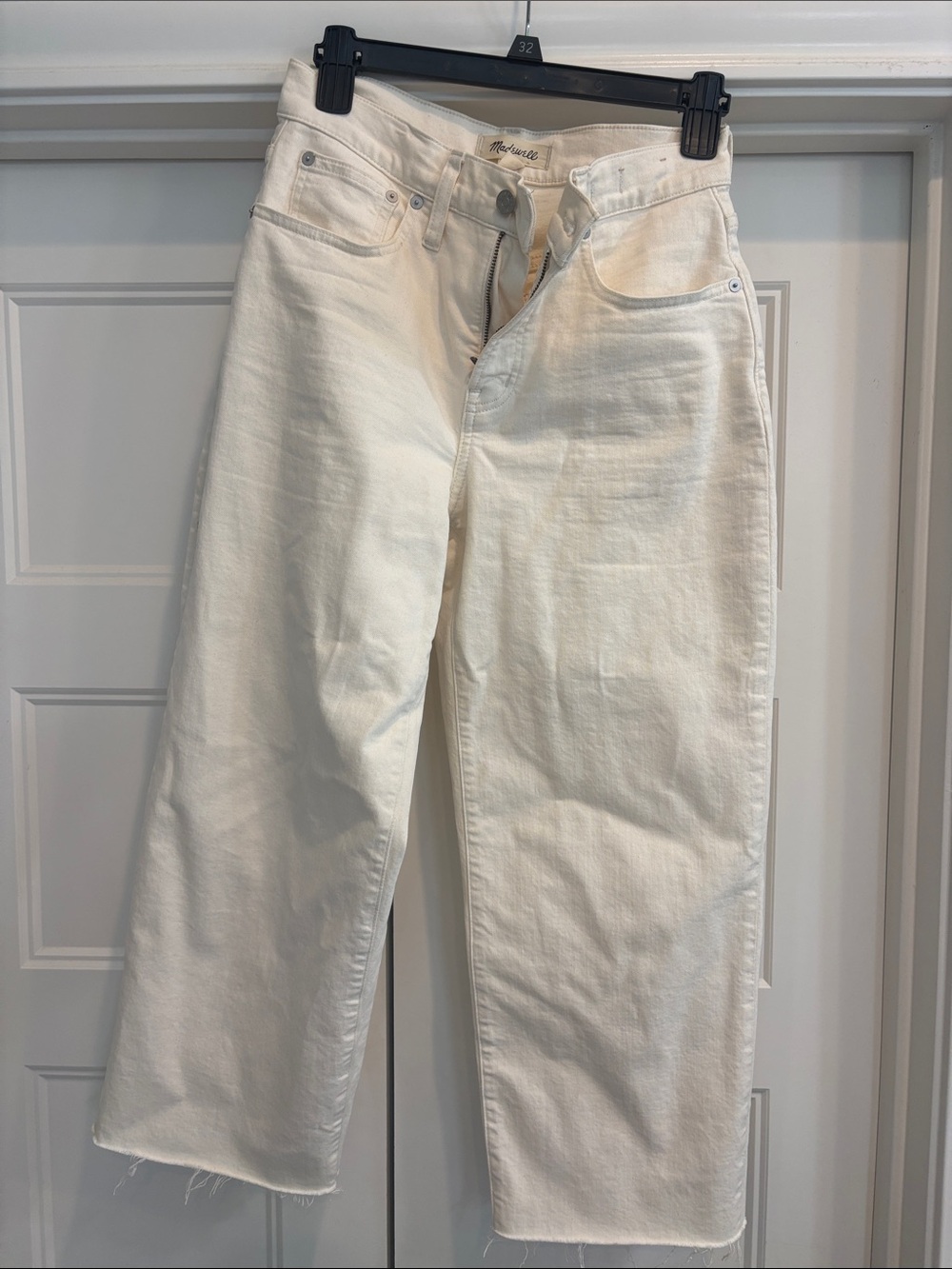 Madewell Ecru perfect Vintage wide-leg crop Jean